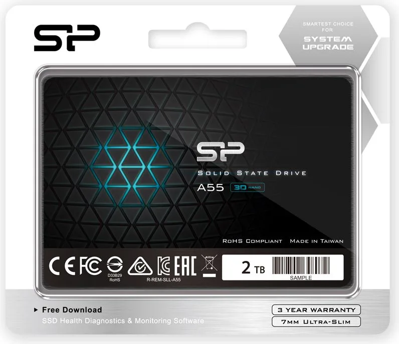 SILICON POWER SSD A55 2TB, 2.5", SATA III, 500-450MB/s, 7mm — εικόνα 3