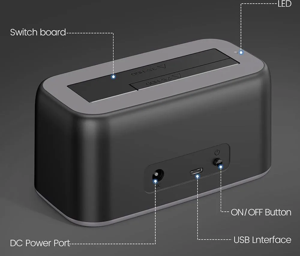 ORICO docking station για 2.5" ή 3.5" SATA HDD/SSD 6819C3-V1, 5Gbps, μαύρο — εικόνα 4