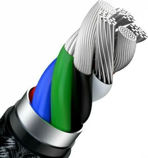BASEUS Cafule, καλώδιο φόρτισης, Type-C ΣΕ Lightning, 2m, 20W, μαύρο — εικόνα 3