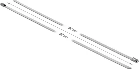 DELOCK μεταλλικός σφιγκτήρας καλωδίων 18770, 500x4.6mm, 10τμχ