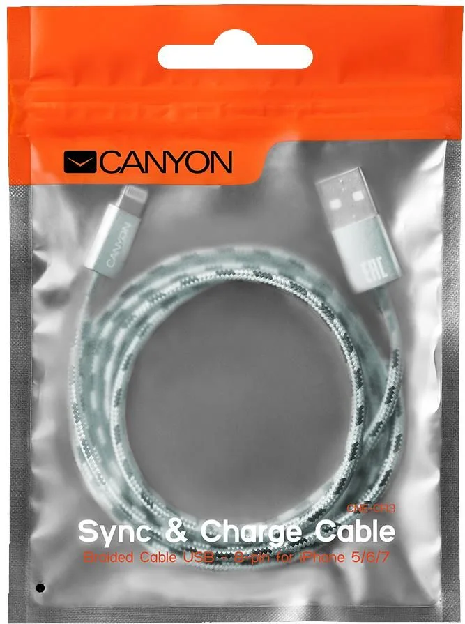 CANYON CFI3 καλώδιο φόρτισης Lightning, μαύρο — εικόνα 2