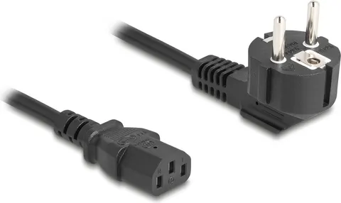 DELOCK καλώδιο τροφοδοσίας 81326, 3x 0.75mm², 2m, μαύρο