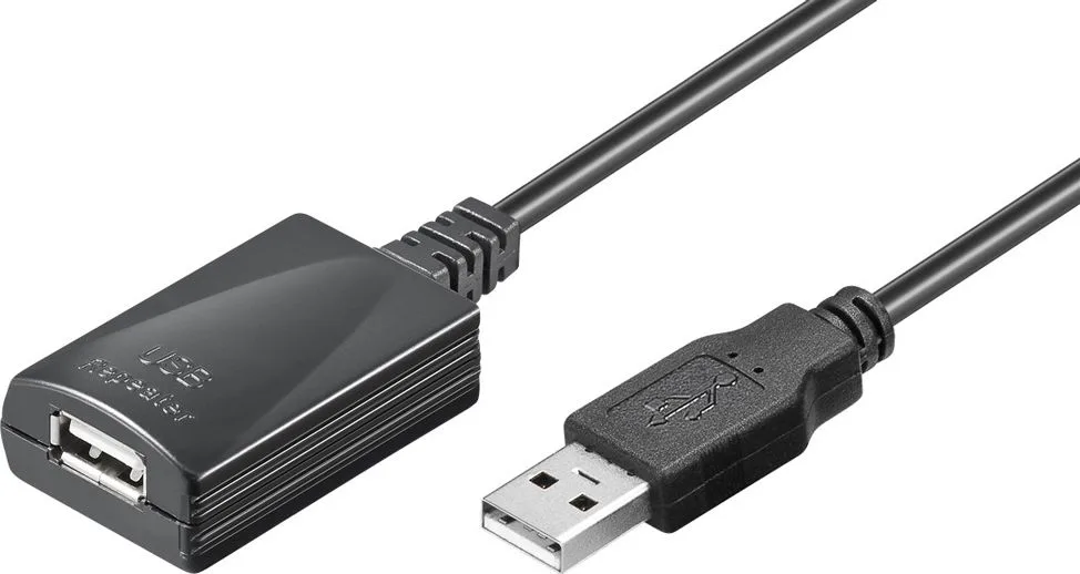 GOOBAY καλώδιο προέκτασης USB 95439, active, 480Mbps, 5m, μαύρο — εικόνα 2