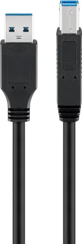 GOOBAY καλώδιο USB 3.0 SuperSpeed σε USB Type B 96119, 5m, μαύρο