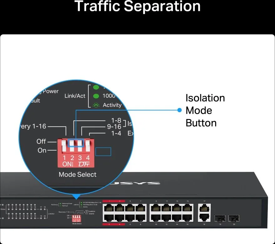 MERCUSYS rackmount switch MS120GP, 20x Gigabit θύρες, PoE+, V1.0 — εικόνα 7