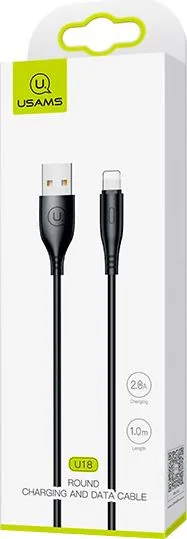USAMS καλώδιο Lightning σε USB US-SJ266, 2A, 1m, μαύρο — εικόνα 3