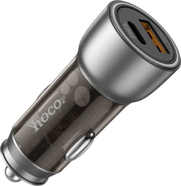 HOCO NZ8 φορτιστής ΑΥΤΟΚΙΝΗΤΟΥ, Sprinter PD25W+QC3.0, 1 θύρα διάφανο καφέ — εικόνα 3