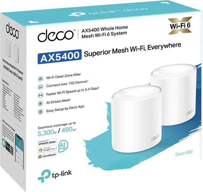 TP-LINK Home Mesh Wi-Fi System Deco X60, 5400Mbps AX5400, Ver. 3.2, 2τμχ — εικόνα 8