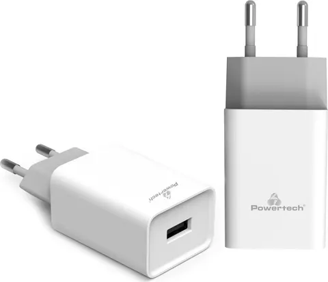 POWERTECH φορτιστής τοίχου PT-780, USB QC 3.0, 20W, 4A, λευκός