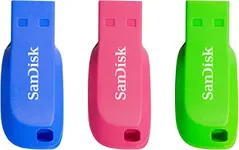 SanDisk Cruzer Blade USB Flash Drive 3-pack - 16GB