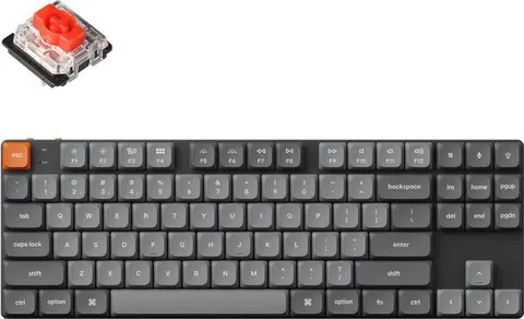 Keychron K1 Max (K1M-H1) ANSI 80% TKL Black Full Assembled Red Switch RGB Hot-Swap Wired Low Profile