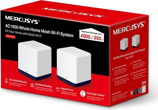 MERCUSYS Mesh Wi-Fi System Halo H50G, 1.9Gbps Dual Band, 2τμχ, Ver. 1.0 — εικόνα 5