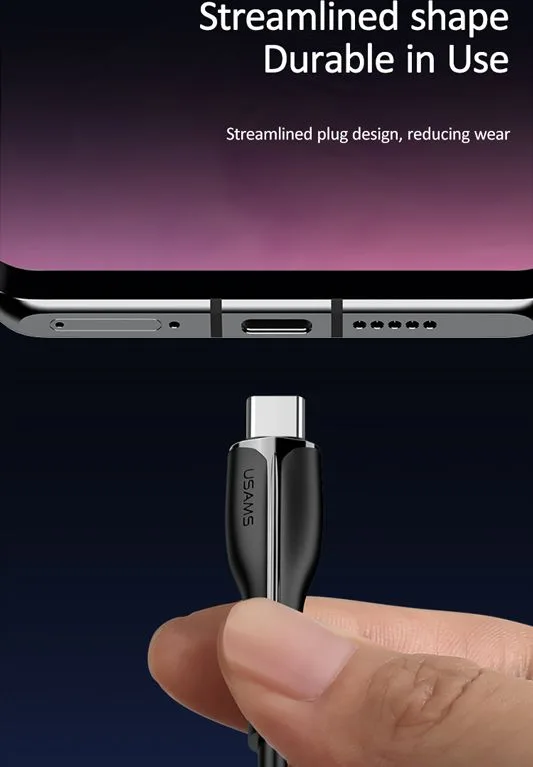 USAMS καλώδιο USB-C σε USB US-SJ372, 2A, 1m, μαύρο — εικόνα 2