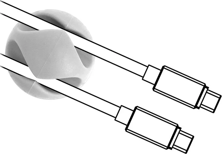 POWERTECH οργανωτές καλωδίων TIES-076, 2 θέσεις, Φ7mm, λευκό, 10τμχ — εικόνα 2