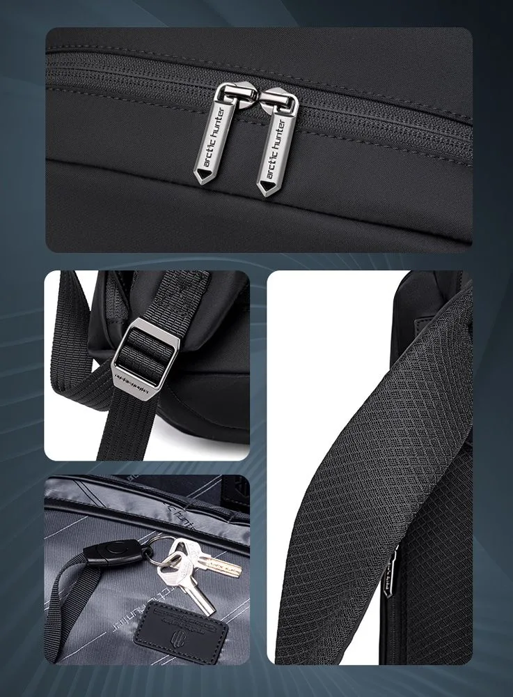ARCTIC HUNTER τσάντα πλάτης B00811 με θήκη laptop 15.6", 16.5L, μαύρη — εικόνα 6