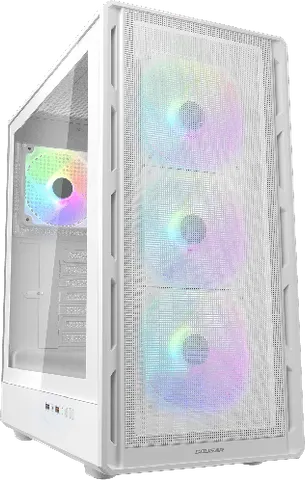 Cougar Airface Pure RGB Mid Tower Κουτί Υπολογιστή με Tempered Glass και 4x120mm RGB Fans Λευκό