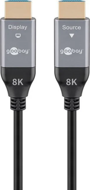 GOOBAY καλώδιο HDMI 2.1 76277 με Ethernet, AOC, 8K/60Hz, 48 Gbps, 40m, μαύρο — εικόνα 8