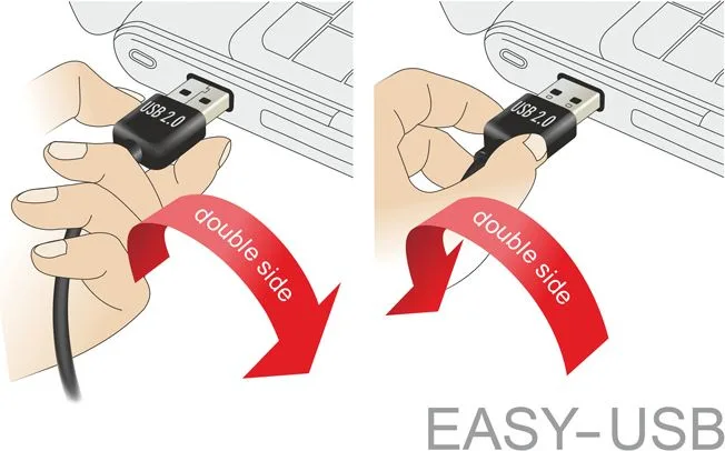 POWERTECH καλώδιο USB σε USB Micro CAB-U136, 90°, Easy USB, 0.5m, μαύρο — εικόνα 2