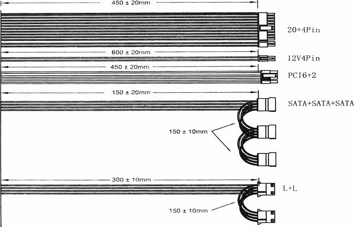 POWERTECH τροφοδοτικό για PC PT-1102, 550W, ATX, 120mm Fan — εικόνα 5