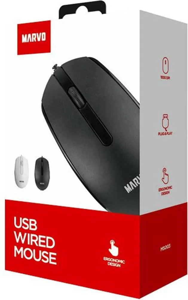 MARVO MS003 ενσύρματο Gaming ποντίκι, μαύρο — εικόνα 3