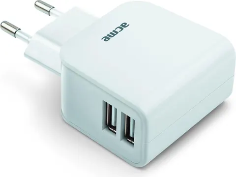 ACME φορτιστής ΤΑΞΙΔΙΟΥ 2USB 2.1A λευκό 2 ΘΕΣΕΩΝ
