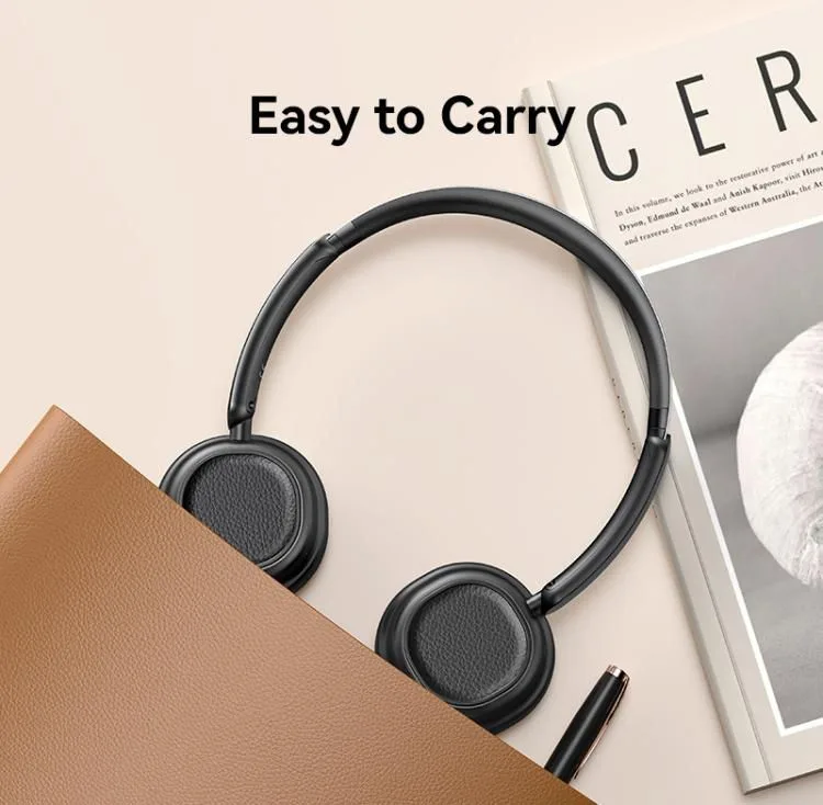 USAMS headphones SR01, ασύρματα, ANC, Φ40mm, 350mAh, μαύρα — εικόνα 4
