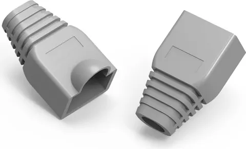 POWERTECH κάλυμμα για βύσμα δικτύου RJ45 CAB-N091, γκρι, 10τμχ