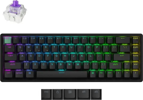Keychron K6 HE (K6H-J1) Shine-Through Wireless Magnetic Hall Effect RGB Keyboard 65% US Layout