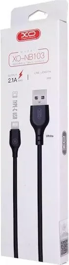 XO NB103, καλώδιο USB, Type-C, 2.1A, 2M, μαύρο — εικόνα 2