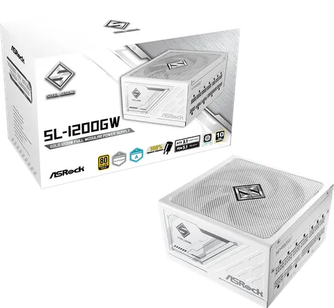 ASROCK Steel Legend SL-1200GW 1200W Λευκό Τροφοδοτικό Υπολογιστή Full Modular 80 Plus Gold