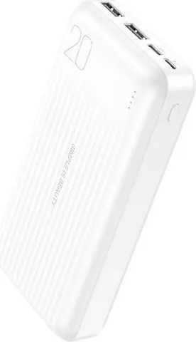 XO PB302, Powerbank, με LED οθόνη, 20000mAh, λευκό