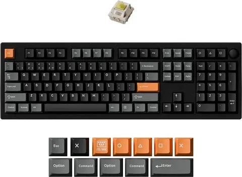 Keychron P6 Ultra (P6-M4) ZMK 8K Wireless Custom Mechanical Keyboard Banana Switch RGB 100% US Lay