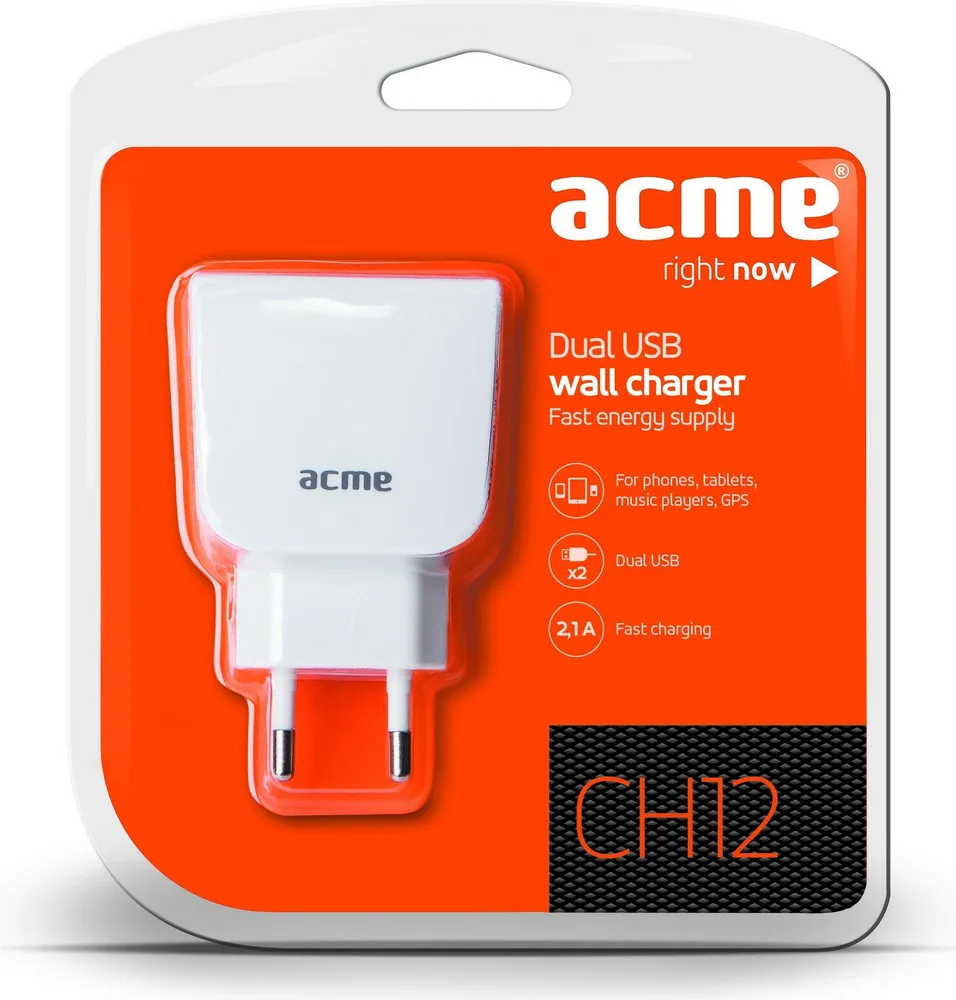 ACME φορτιστής ΤΑΞΙΔΙΟΥ 2USB 2.1A λευκό 2 ΘΕΣΕΩΝ — εικόνα 2