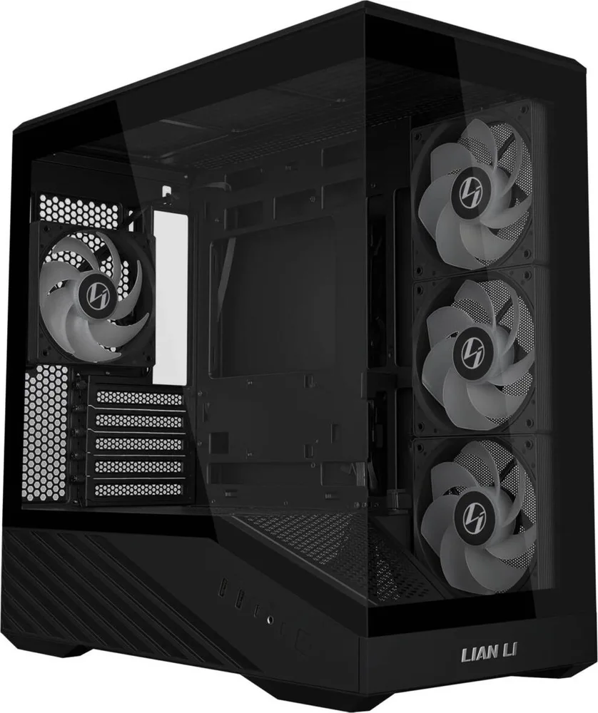 LIAN LI Vector V100 Mini Black - 4 x 120mm ARGB - Mini/Micro ATX - LED RGB Strip - Tempered Glass — εικόνα 2