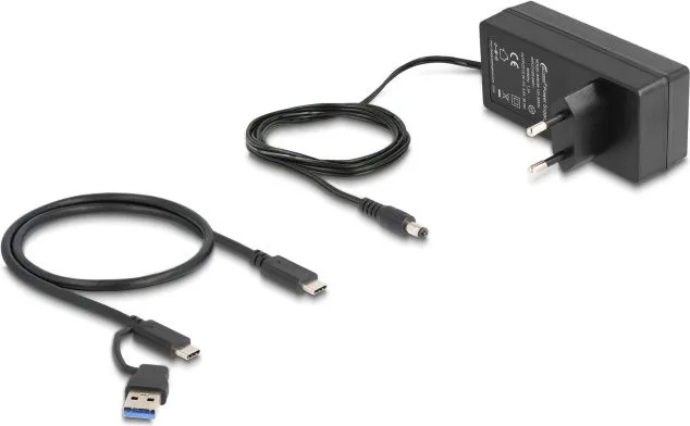 DELOCK USB hub 64248 με διακόπτες, 5x θυρών, 5Gbps, USB/USB-C σύνδεση, γκρι — εικόνα 3