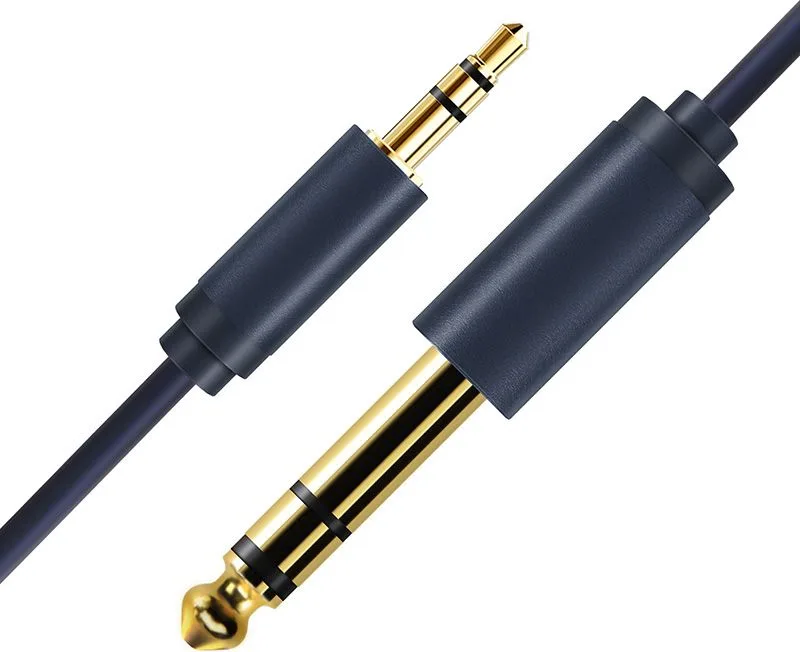 CABLETIME καλώδιο ήχου 3.5mm σε 6.3mm CT-AV321-H11G, 1.8m, μαύρο — εικόνα 3