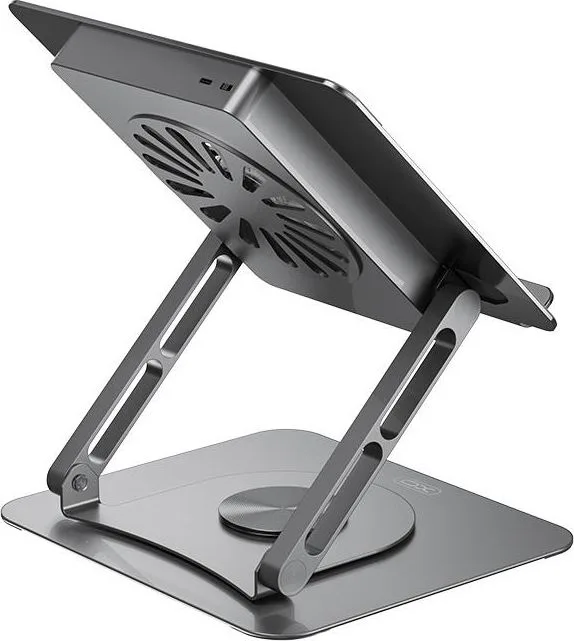 XO C182 ΜΕΤΑΛΛΙΚΗ βάση ΣΤΗΡΙΞΗΣ Laptop/tablet, με ΑΝΕΜΙΣΤΗΡΑ, ασημί — εικόνα 2