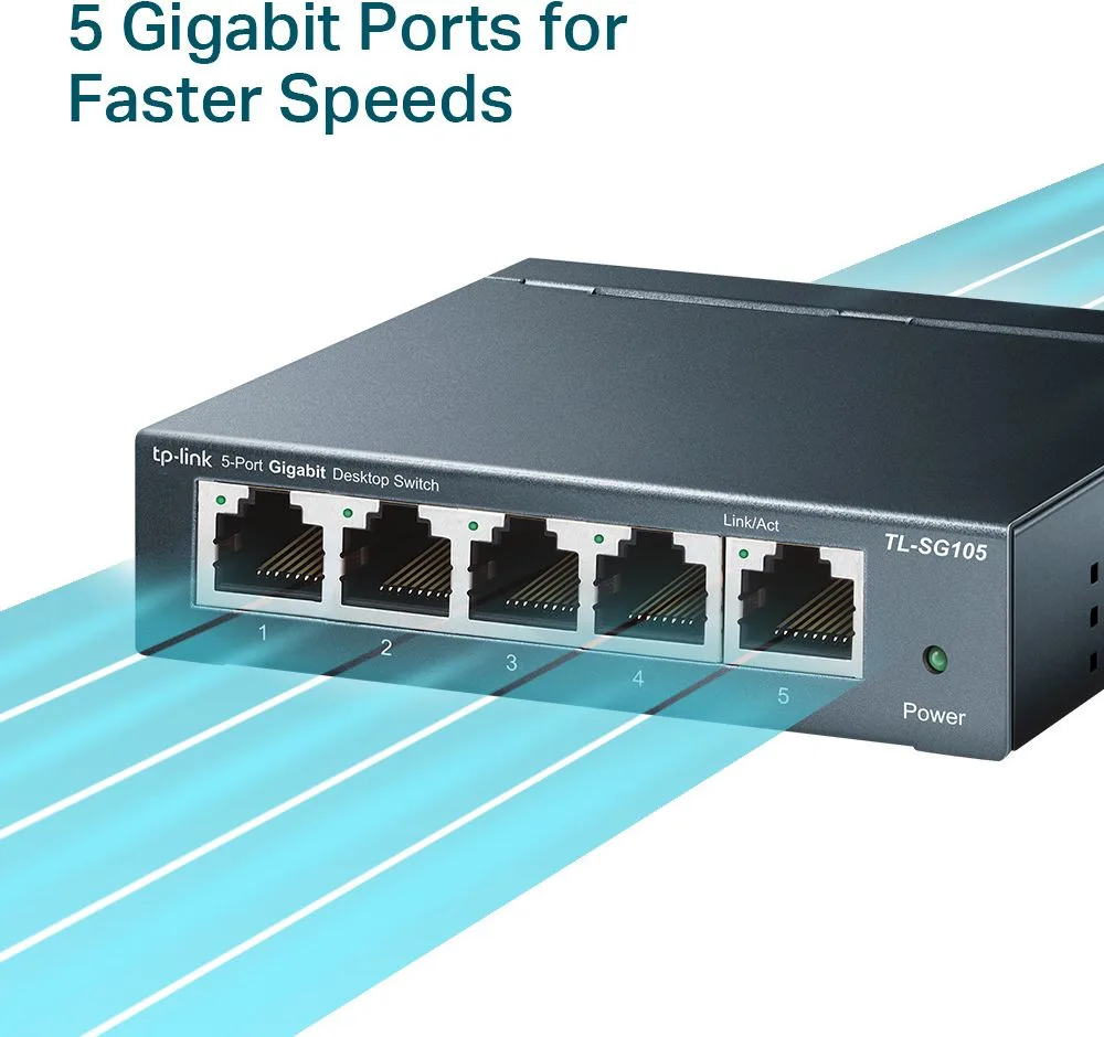 TP-LINK Gigabit Switch TL-SG105, 5 θύρες, V9.0 — εικόνα 5