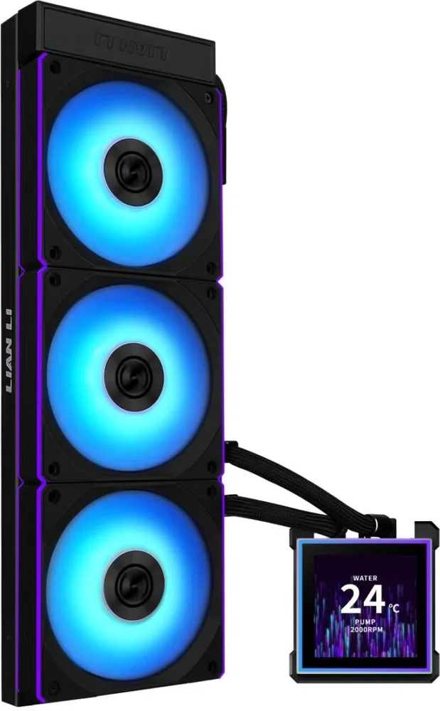 LIAN LI Hydroshift II LCD-S 360CL Black - RGB AIO CPU Cooler - 3.4" Screen - 1851/1700, AM5/AM4 — εικόνα 4