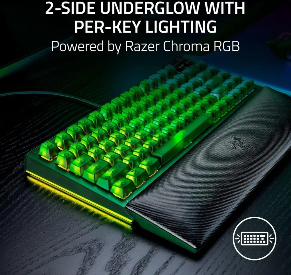 Razer BLACKWIDOW V4 75% Phantom Ed. - Mechanical - RGB - Hot-Swappable - Orange Tactile Switches — εικόνα 3