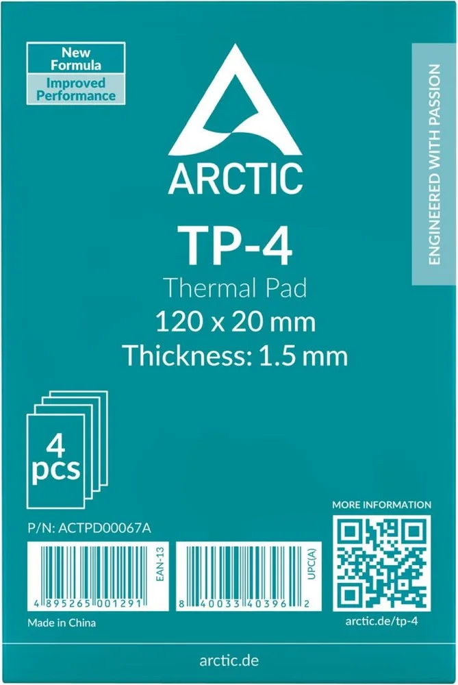 Arctic TP-4 120x20mm, 1.5mm - 4 Pack Premium Performance Thermal Pad — εικόνα 3