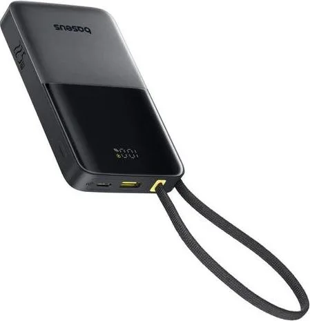 BASEUS Enerfill FC51 BIPOW2 PRO, Powerbank, 20000MAh, με καλώδιο Type-C, 22.5W, με ΨΗΦΙΑΚΗ οθόνη, μαύρο — εικόνα 2