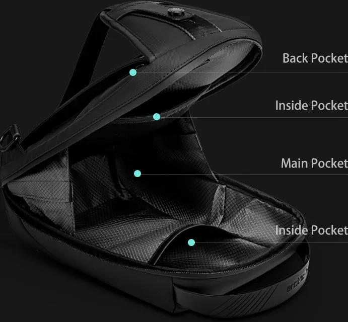 ARCTIC HUNTER τσάντα Crossbody XB00121, 5.5L, μαύρη — εικόνα 3