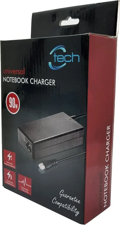 CTECH φορτιστής laptop CP-0001, Universal, 90W, χωρίς βύσματα — εικόνα 2