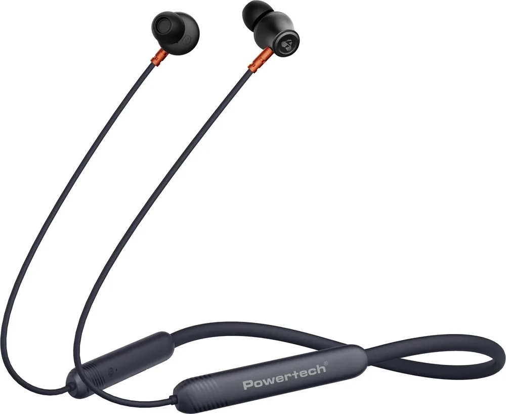 POWERTECH earphones PT-1228 με μαγνήτη, Bluetooth ENC 10mm 180mAh, μαύρα — εικόνα 2