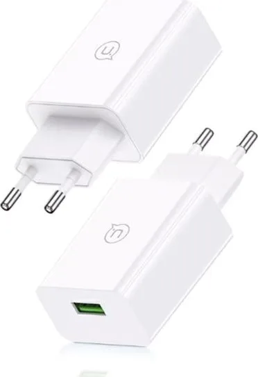 USAMS φορτιστής τοίχου SCXLTZ02 με καλώδιο USB-C, USB, 18W, λευκός — εικόνα 3