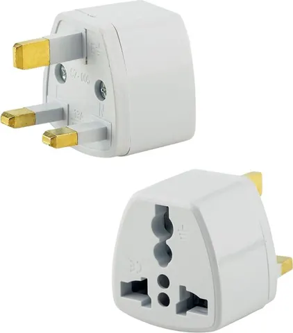 POWERTECH αντάπτορας ρεύματος από UK σε universal PT-368, 13A, copper, λευκός