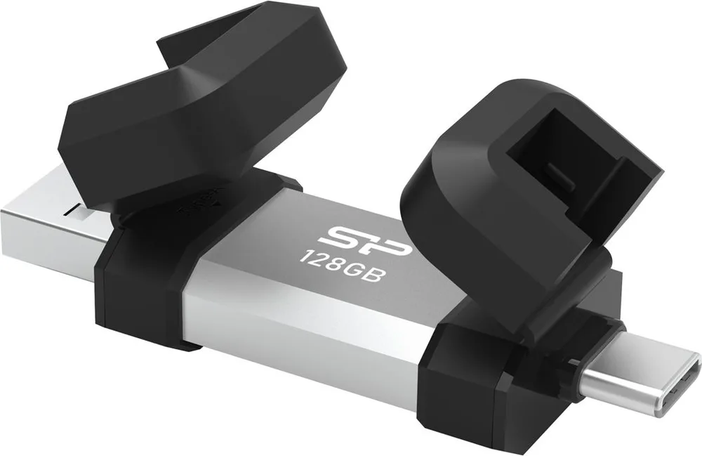 SILICON POWER USB Flash Drive C51, USB/USB-C, 128GB, 120MBps, ασημί — εικόνα 5