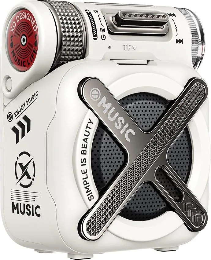 XO F72 Mecha φορητό ηχείο Bluetooth, λευκό — εικόνα 2