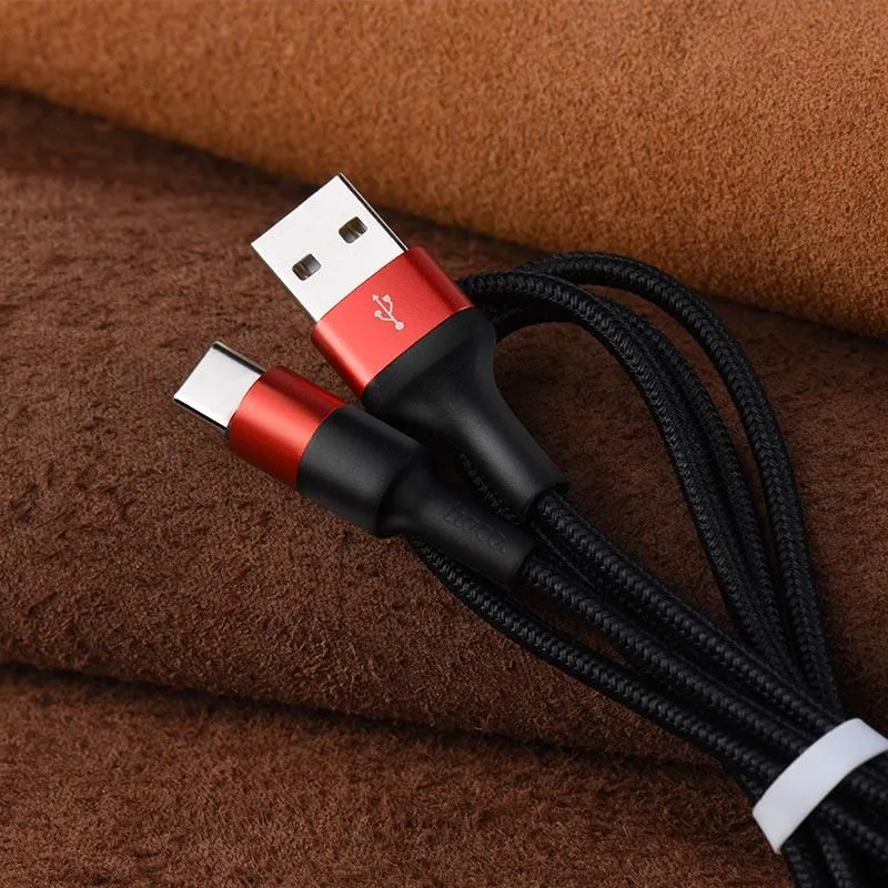 HOCO X26 καλώδιο Type-C φόρτισης & Data 1m, Black - RED — εικόνα 3
